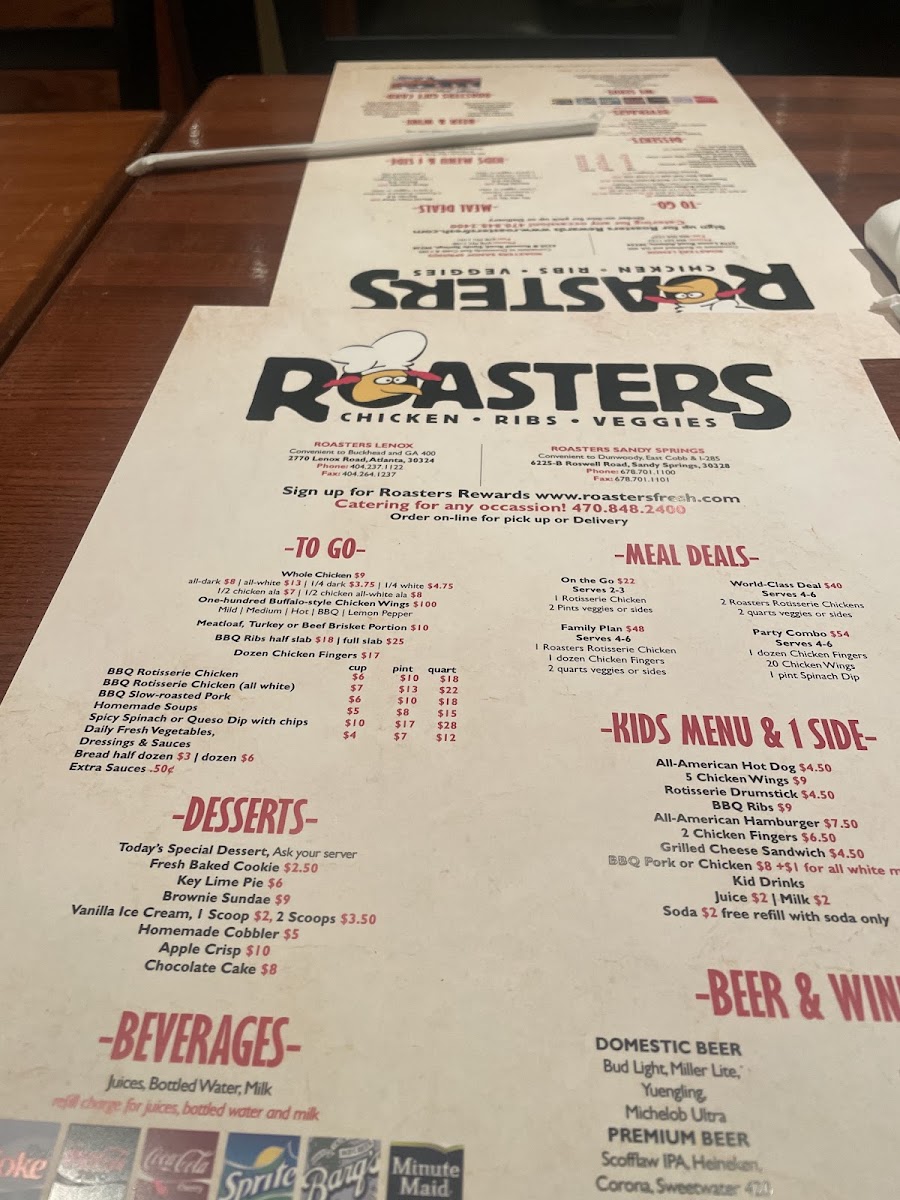 Roasters Rotisserie Photo Menu 4