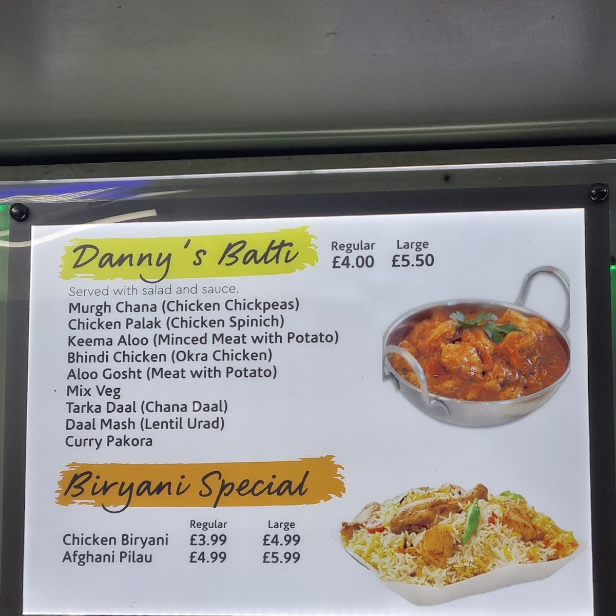 Oasis Fast Food TakeAway Photo Menu 2