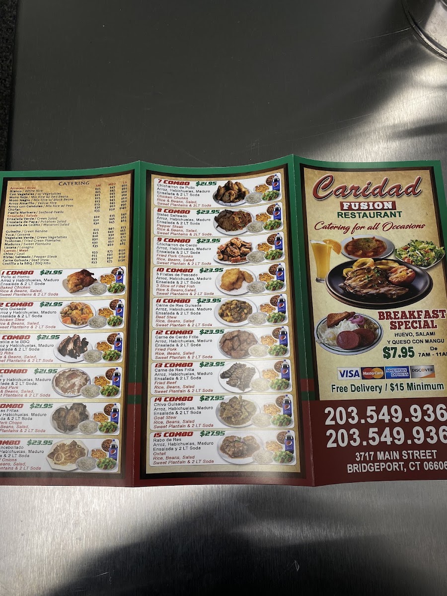 Caridad Fusion Restaurant Photo Menu 2