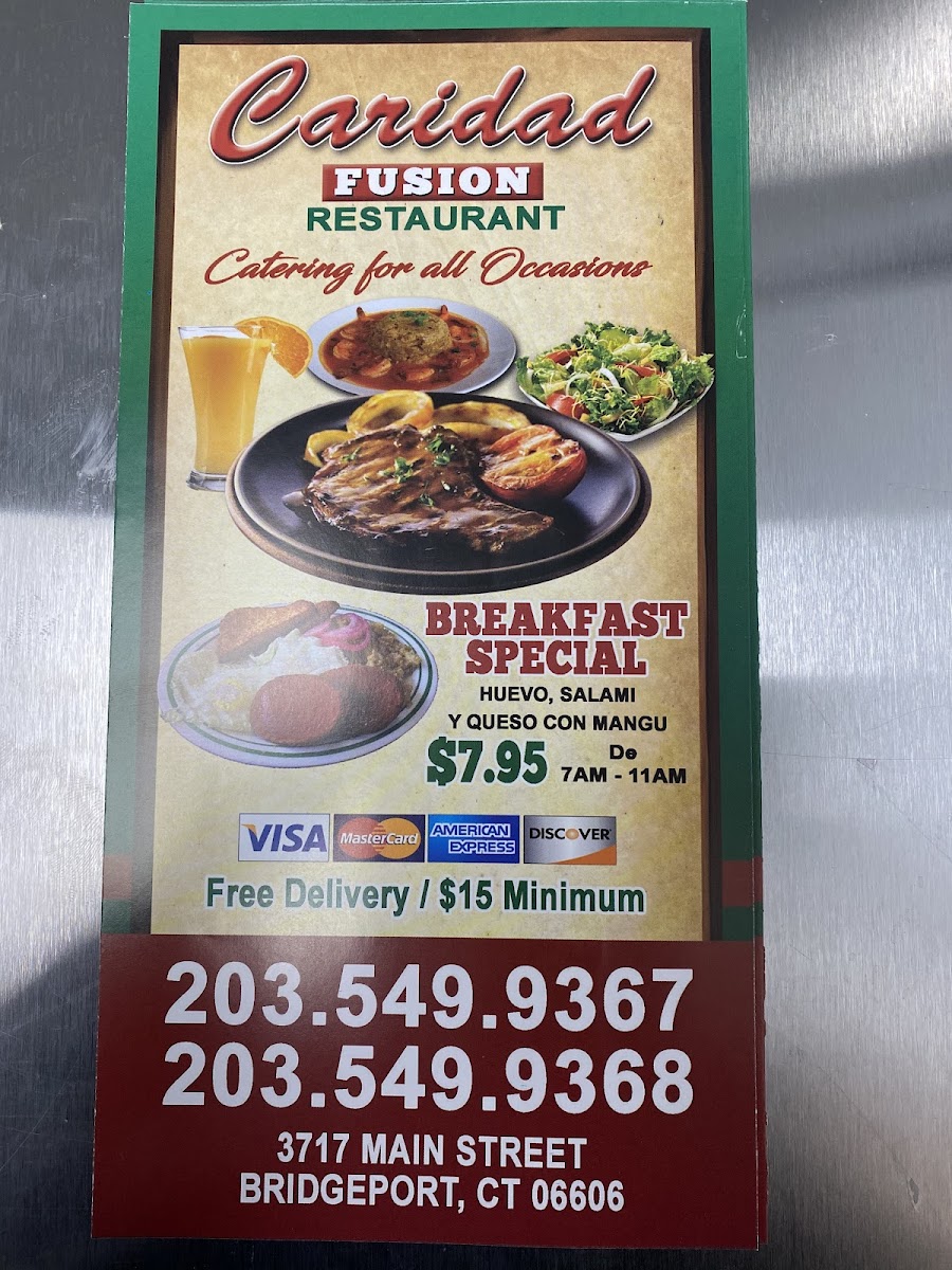 Caridad Fusion Restaurant Photo Menu 3