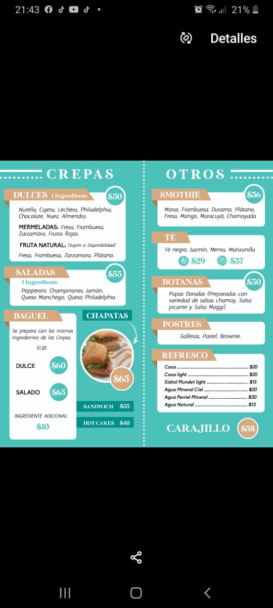 El cafe de fulanito Photo Menu 1