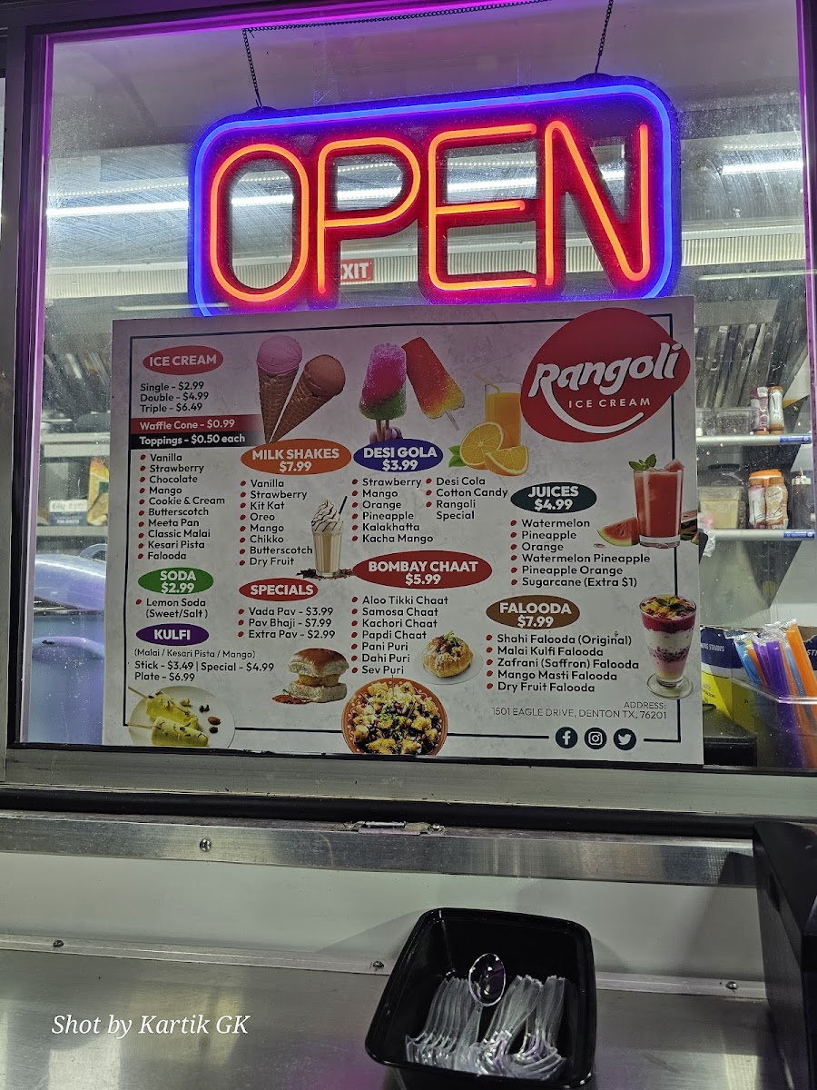 RANGOLI CHAAT & ICE-CREAM TRUCK Photo Menu 1