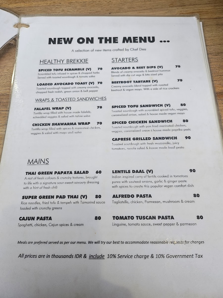 Bali ECO Deli Photo Menu 10