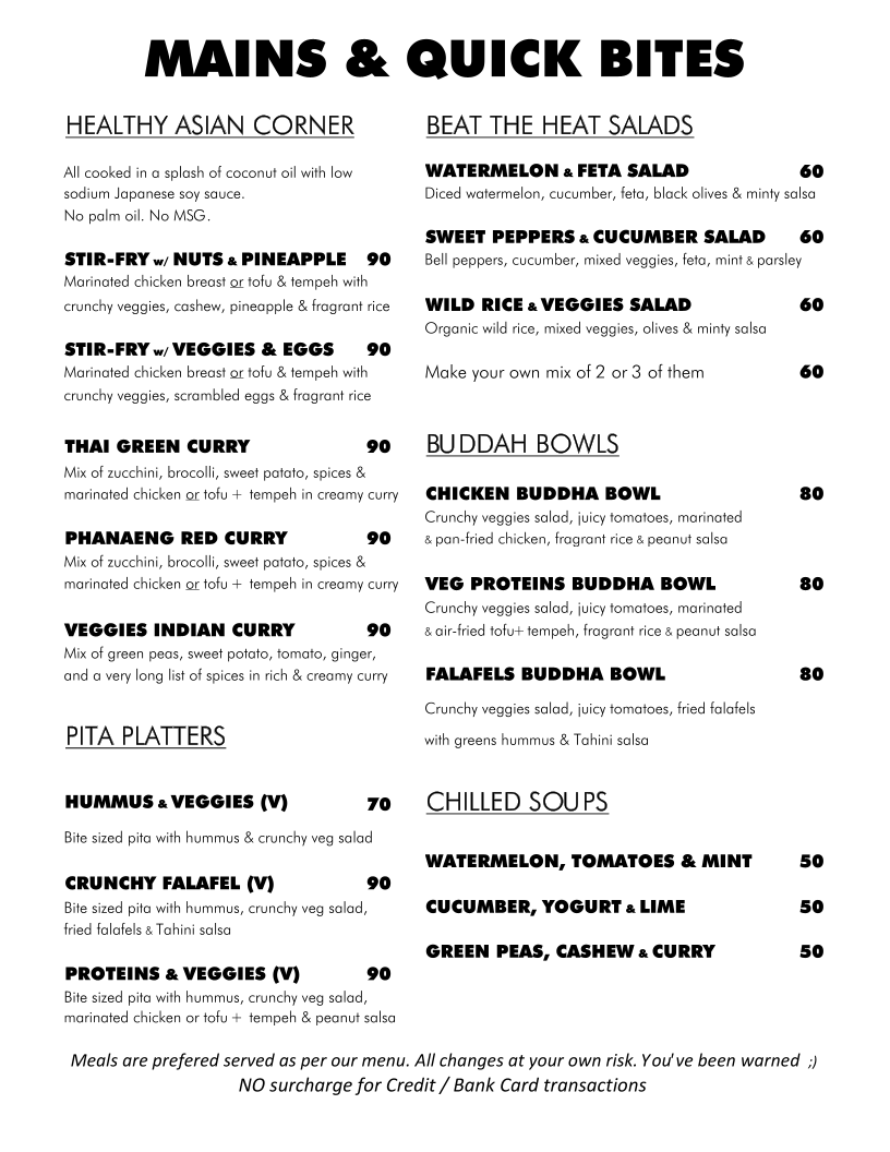 Bali ECO Deli Photo Menu 2
