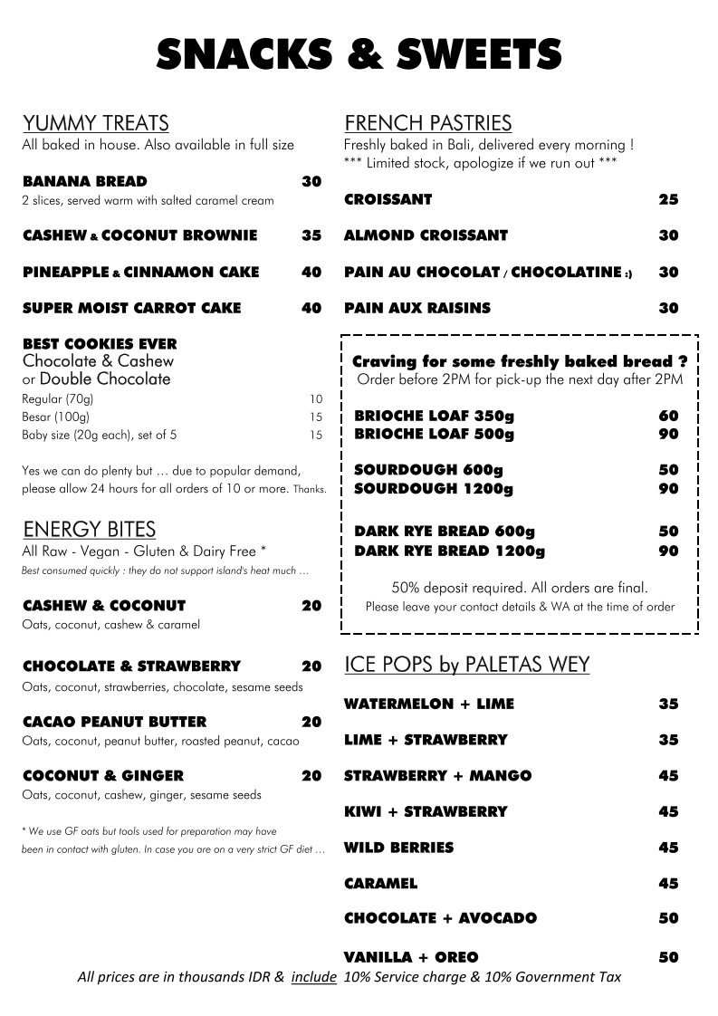 Bali ECO Deli Photo Menu 4