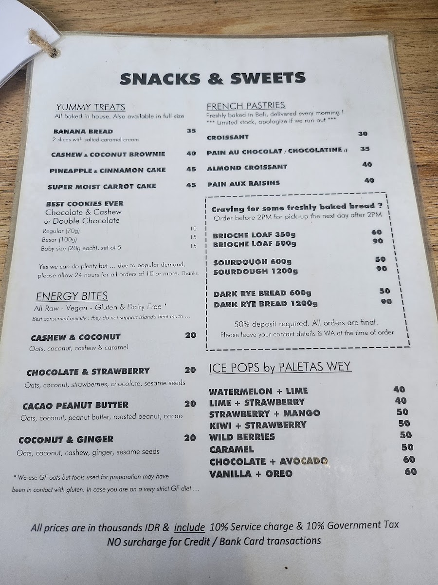 Bali ECO Deli Photo Menu 9