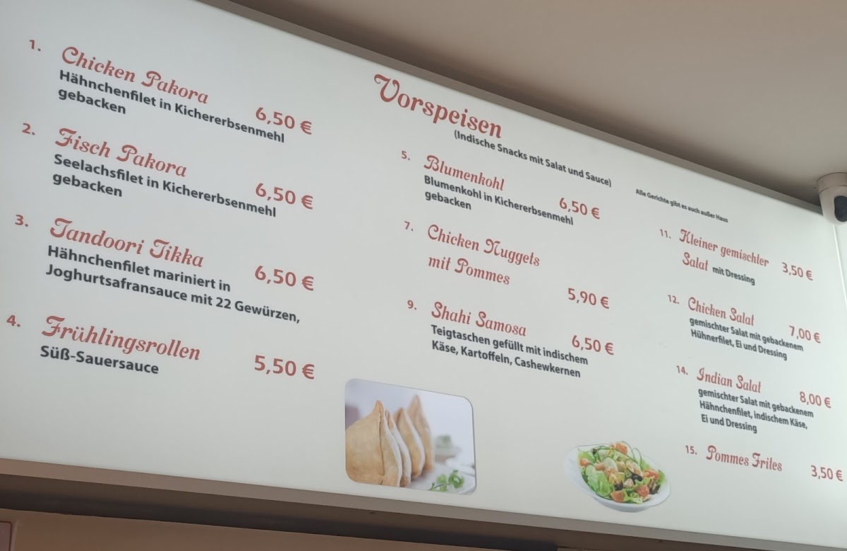 Indian Food Photo Menu 1