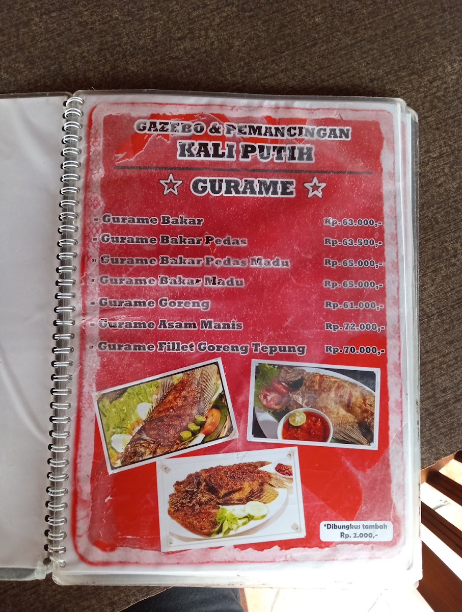 Gazebo dan Pemancingan Kali putih Photo Menu 1