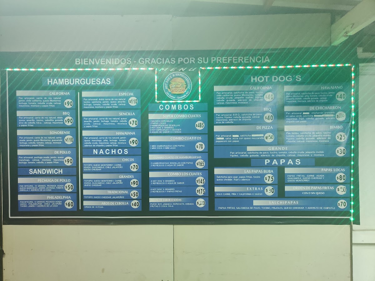 Hotdogs y Hamburguesas 'LOS CUATES' Photo Menu 2