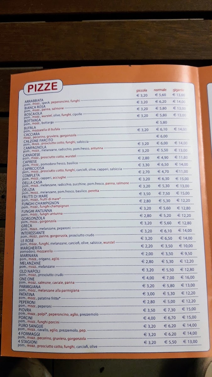 Pizzeria Pirandello Photo Menu 1