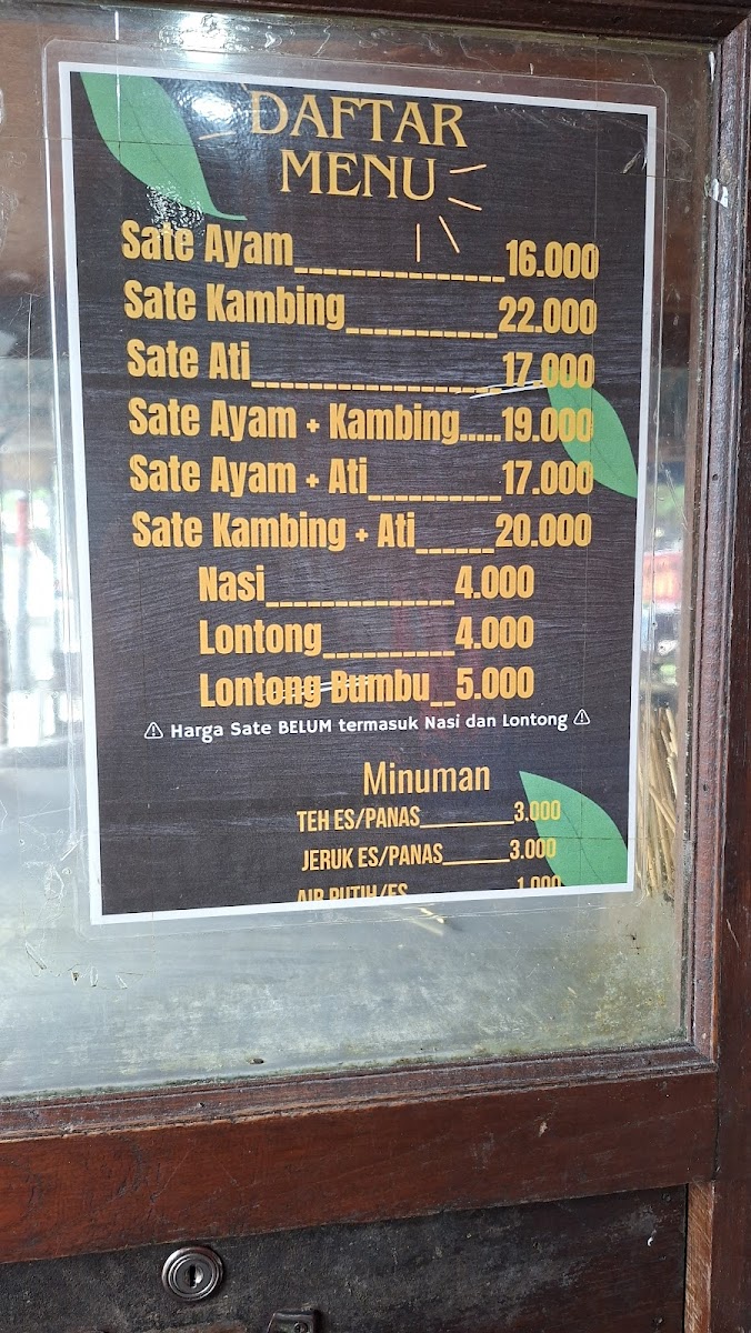 Warung Sate Ayam Cak Idy Photo Menu 1