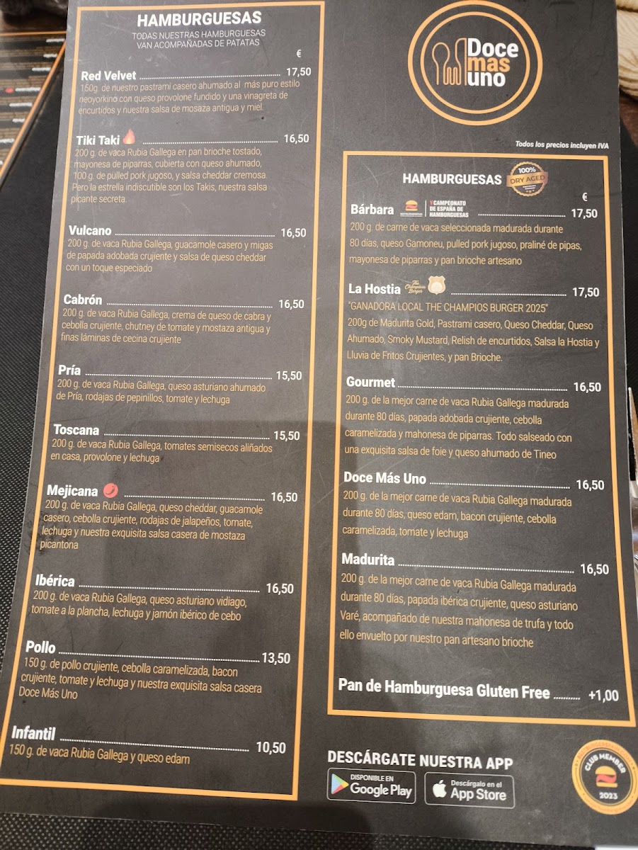 Doce Más Uno Hamburguesería Photo Menu 3
