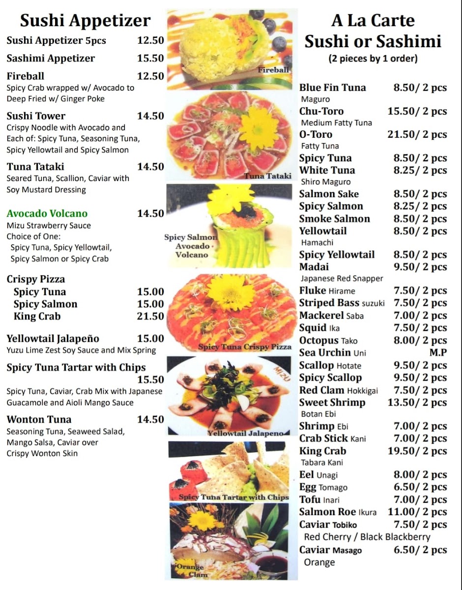 Mizu Hibachi & Sushi Photo Menu 3