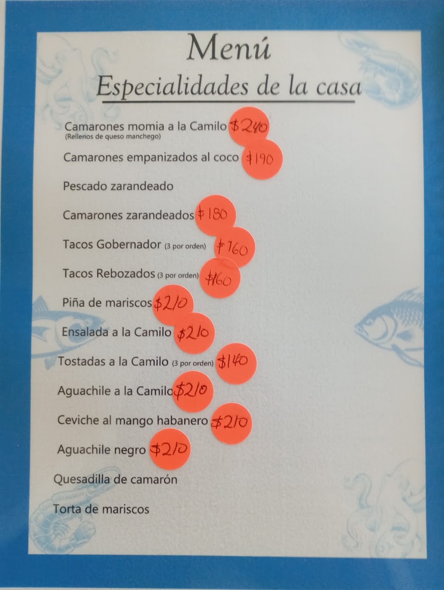Mariscos aqui esta La Camilo Photo Menu 3