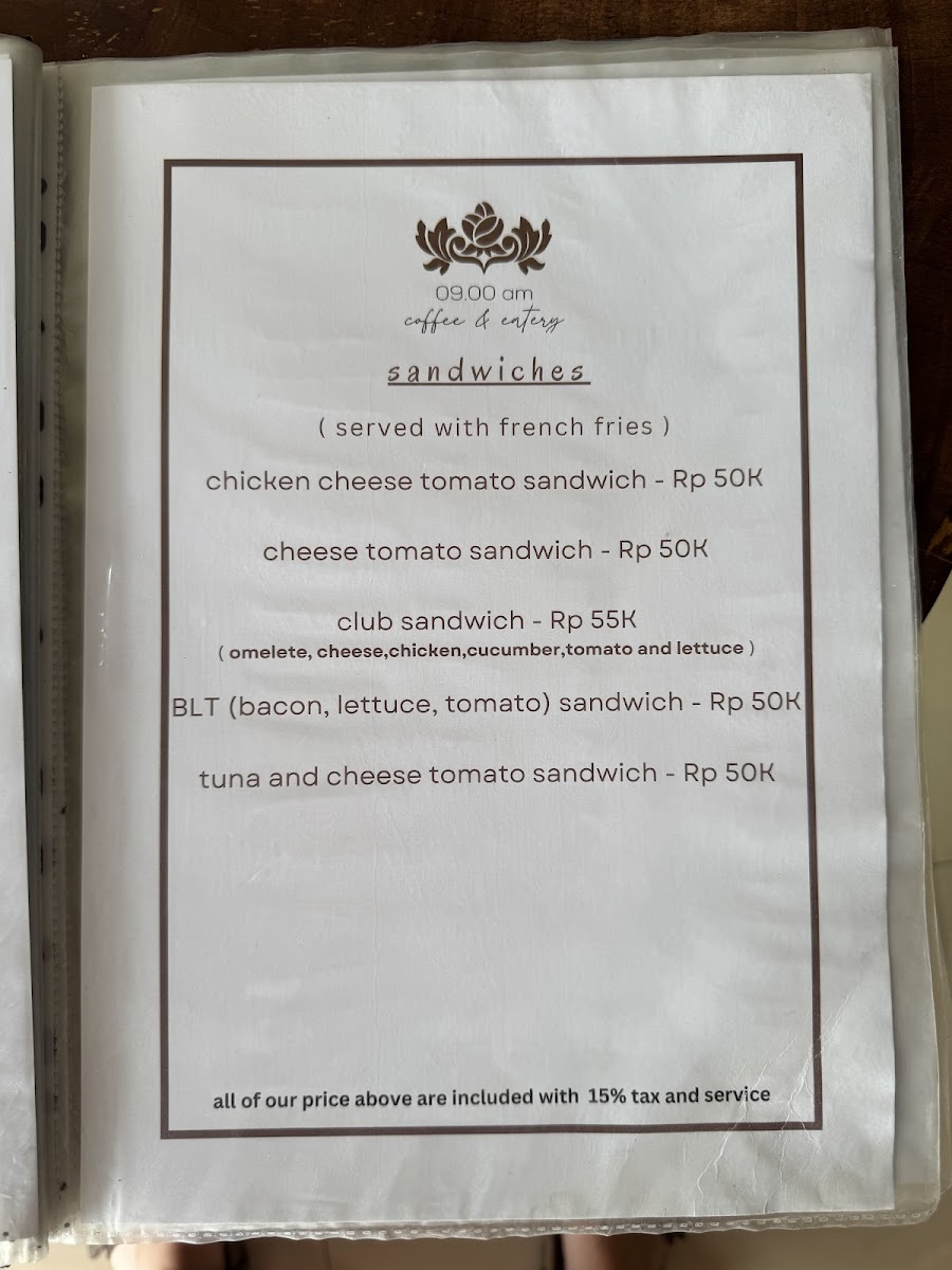 09.00am coffee and eatery Photo Menu 5