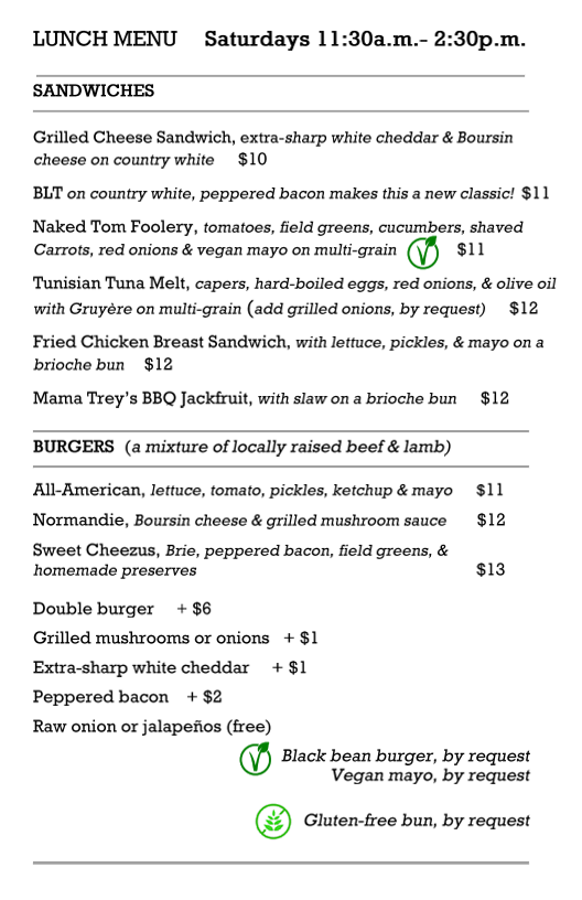 Panorama Public House Photo Menu 5