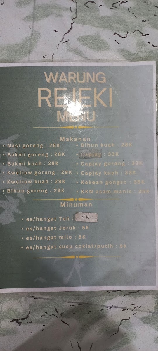 Warung Makan Rejeki Photo Menu 2