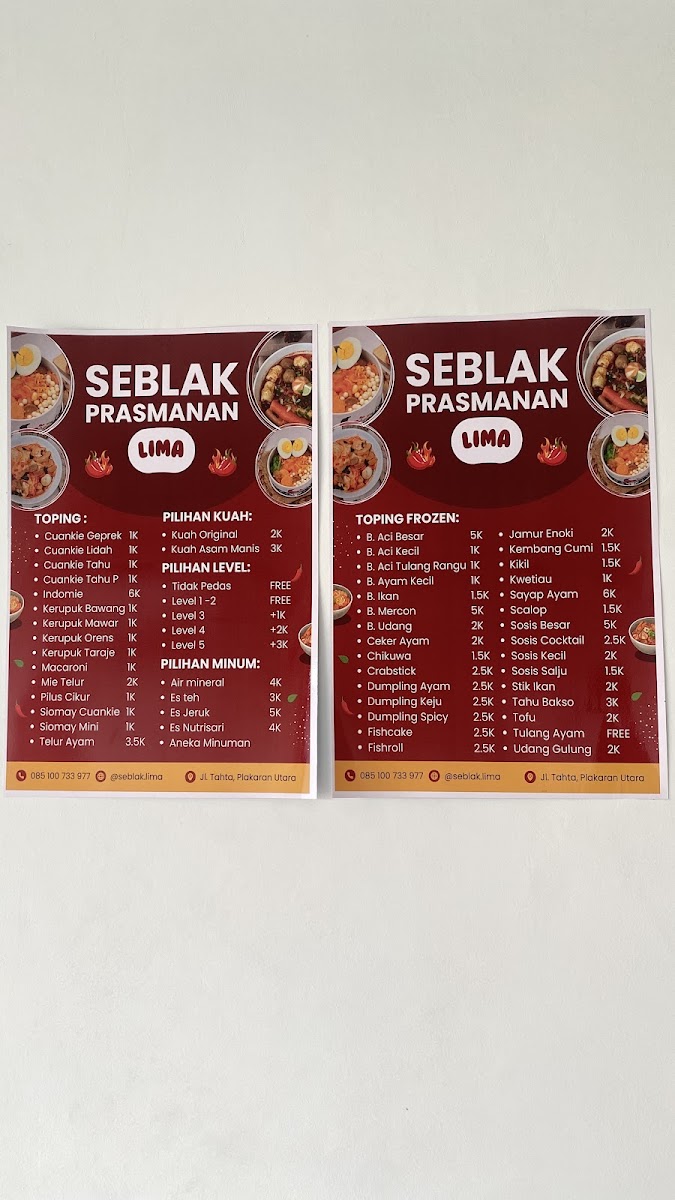 Seblak Lima (Prasmanan) Photo Menu 1