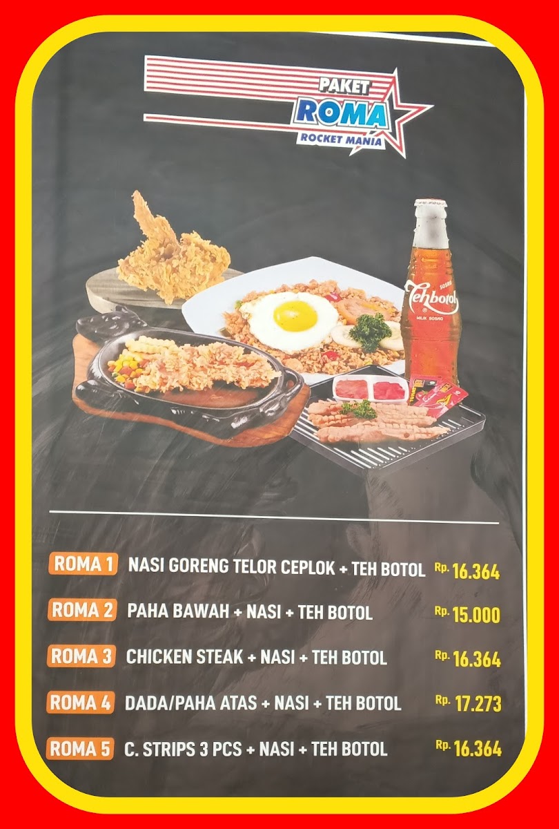 Rocket chicken Turi Photo Menu 1
