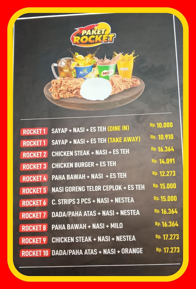 Rocket chicken Turi Photo Menu 6
