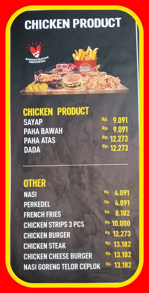 Rocket chicken Turi Photo Menu 8