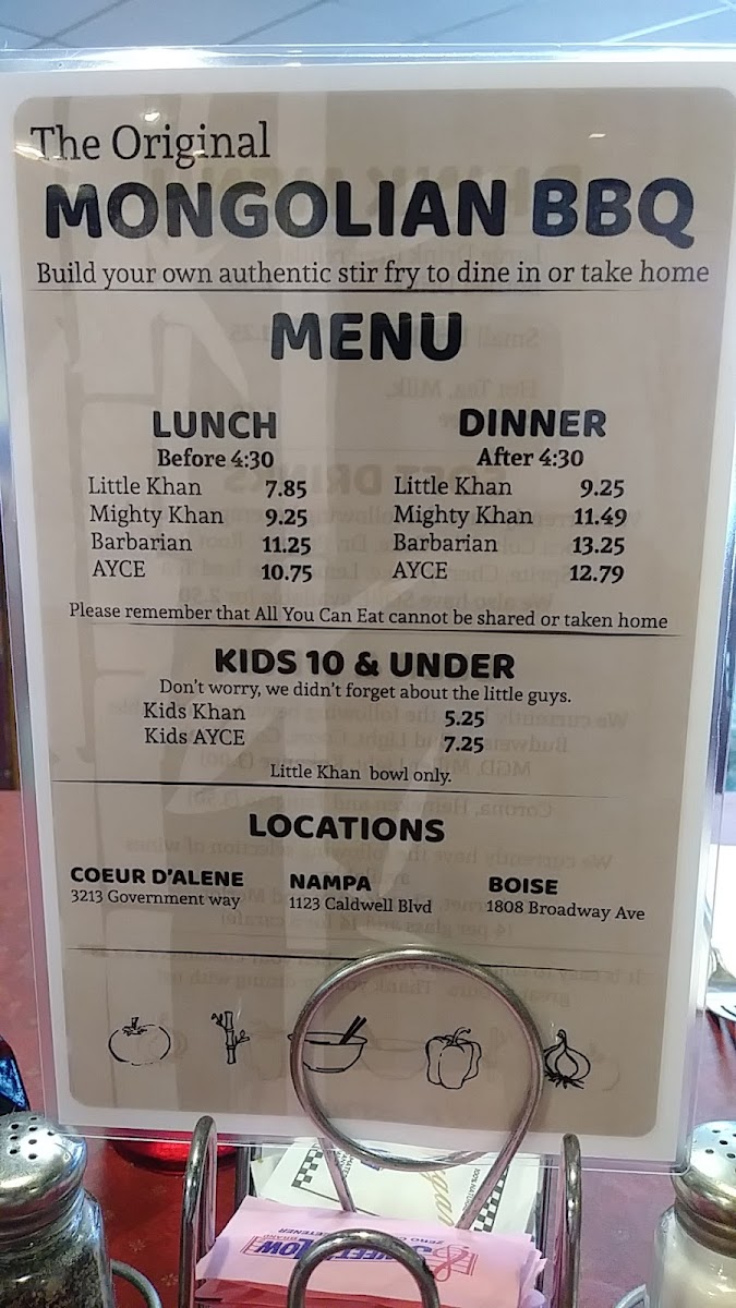 Mongolian BBQ Photo Menu 4