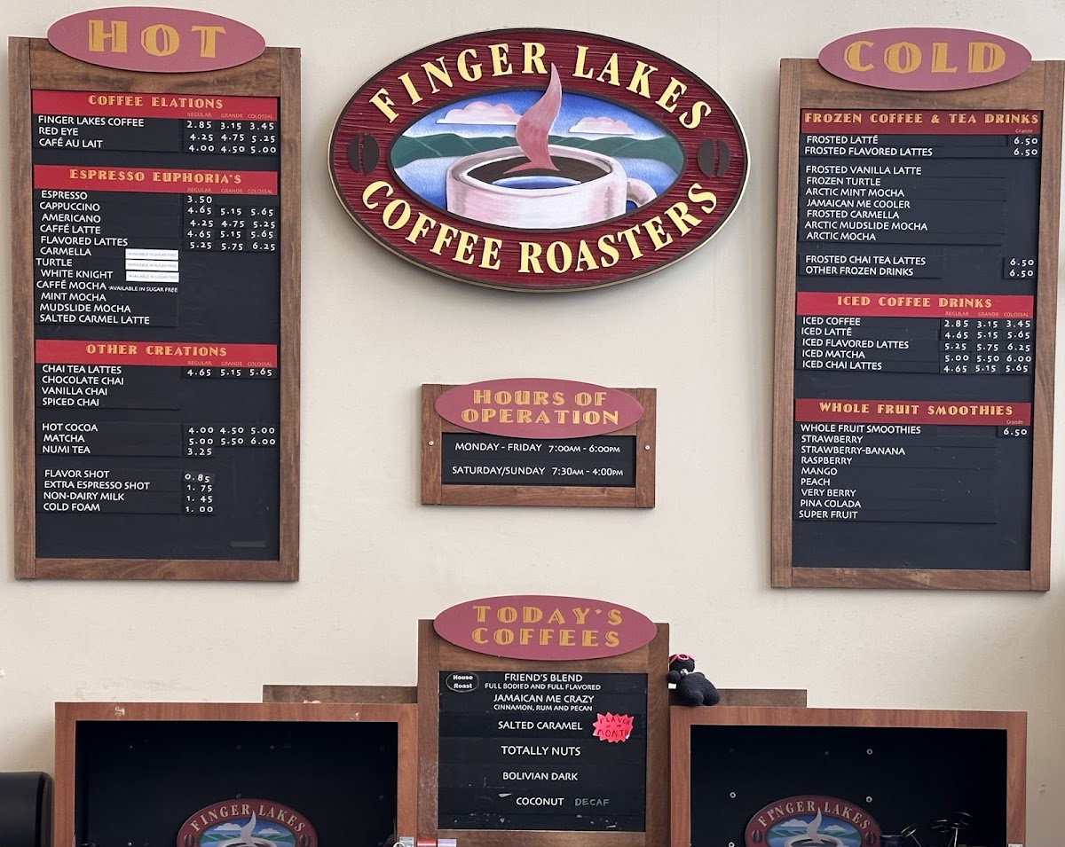 Finger Lakes Coffee Roasters Photo Menu 1