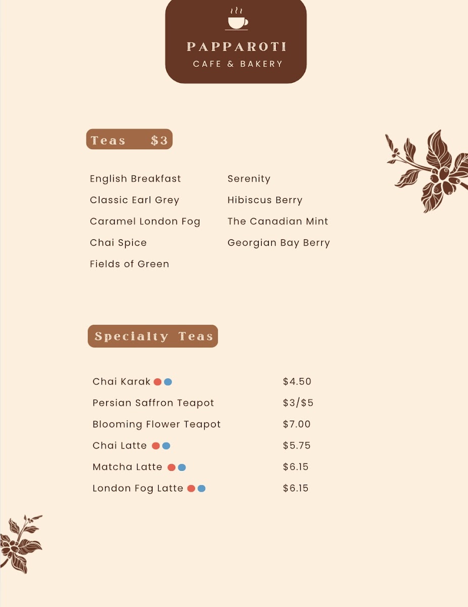 Papparoti Café & Bakery Photo Menu 2