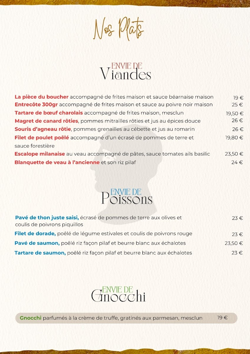 La Table des Artistes Photo Menu 1