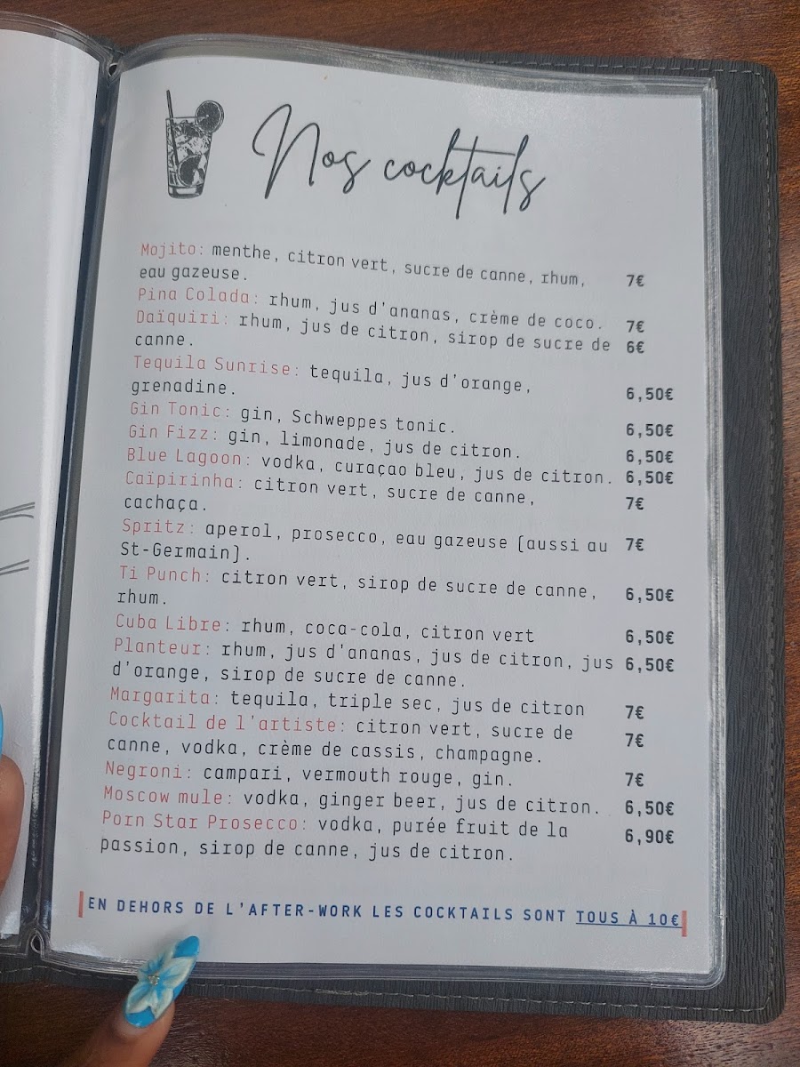 La Table des Artistes Photo Menu 10
