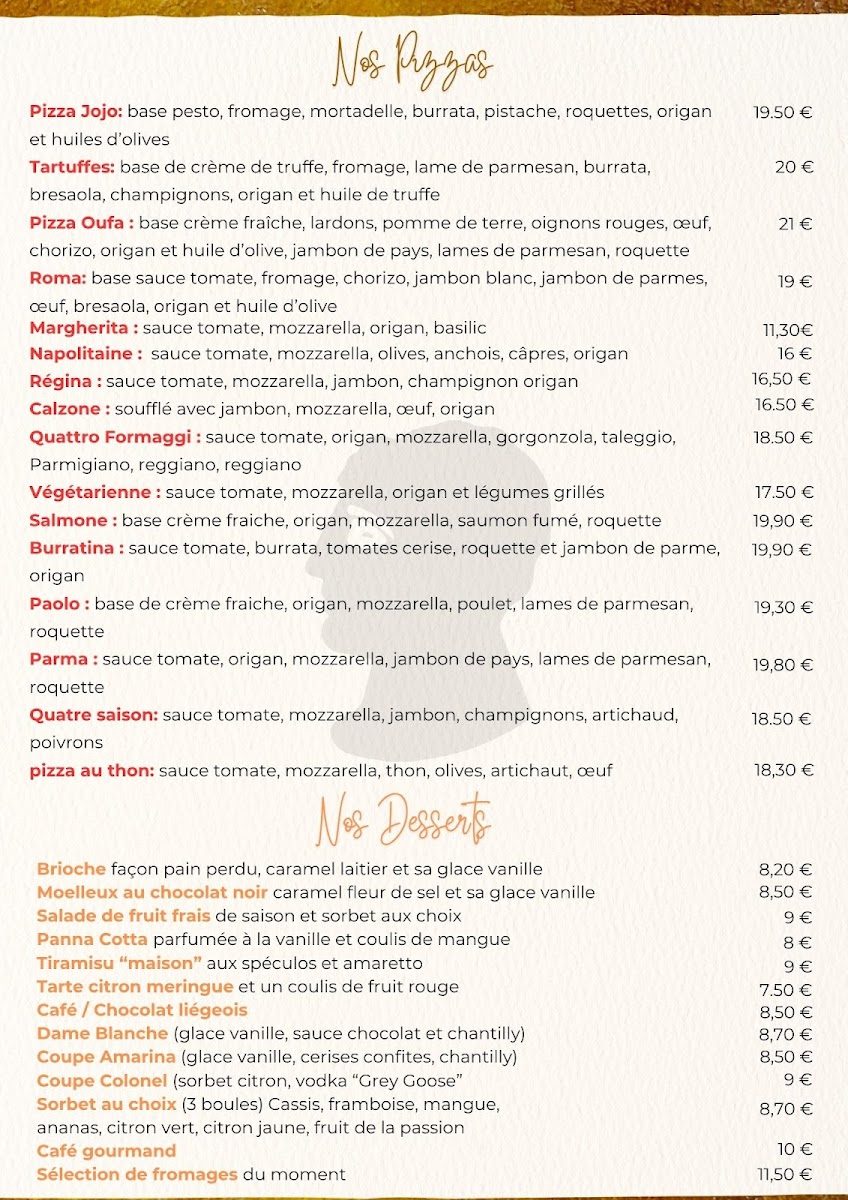 La Table des Artistes Photo Menu 3