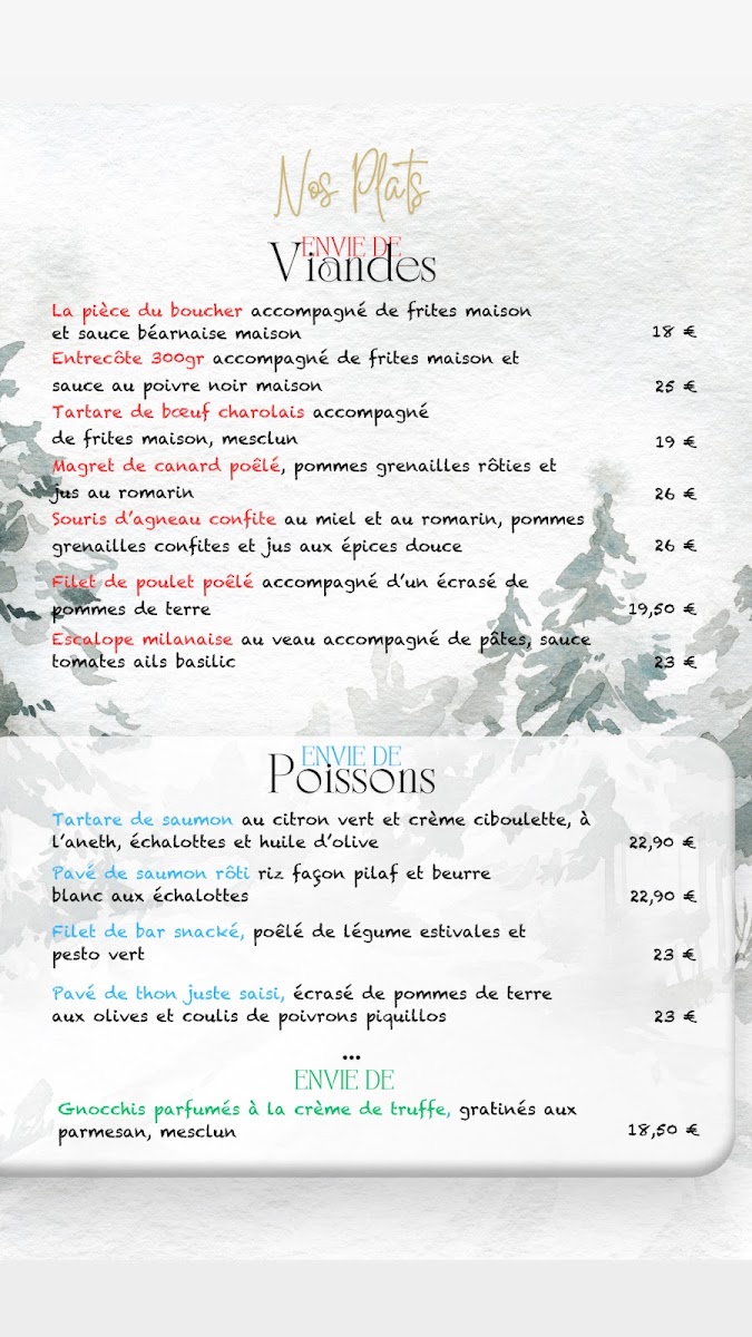 La Table des Artistes Photo Menu 8