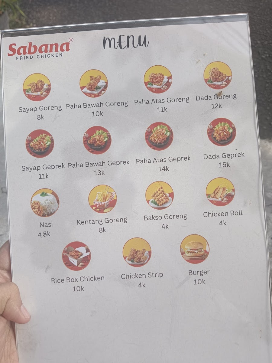 SABANA Fried Chicken Kotabaru Photo Menu 1