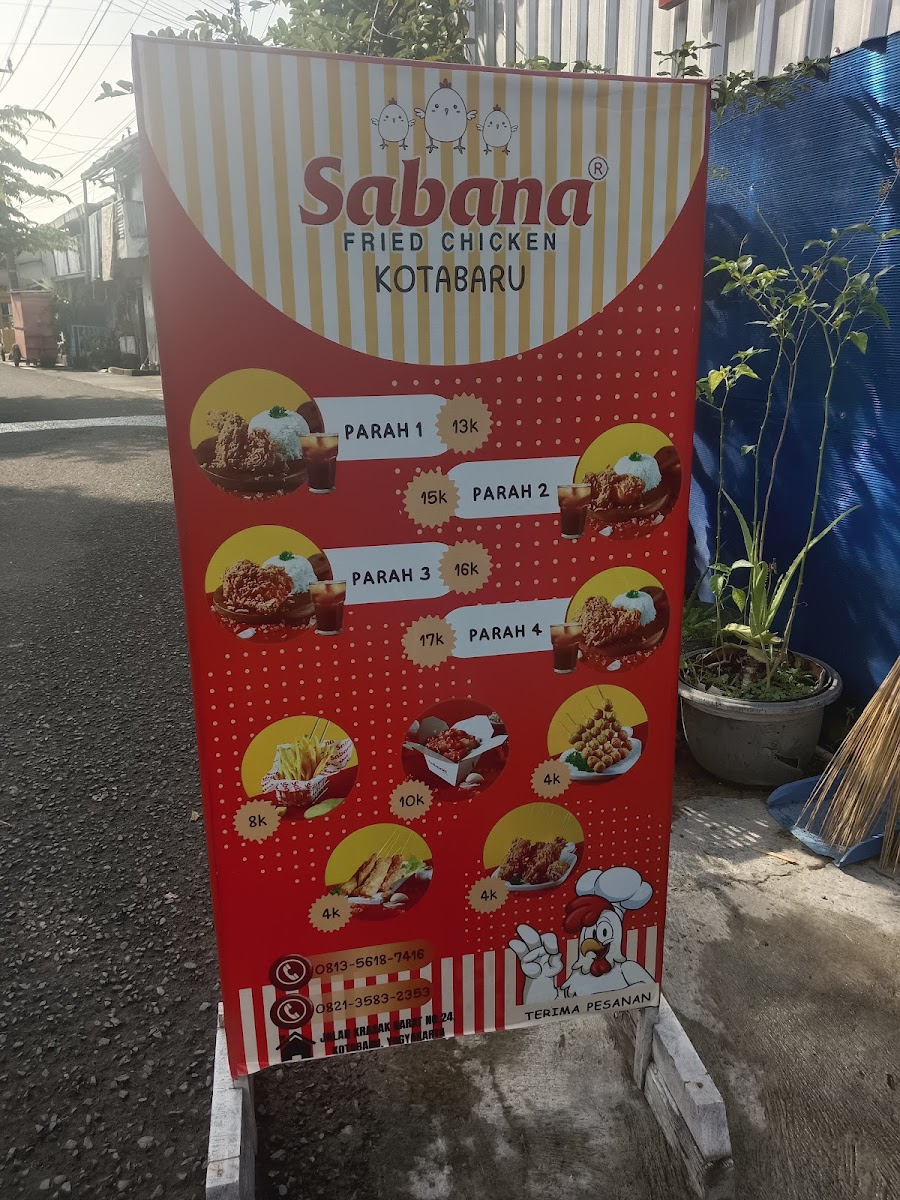 SABANA Fried Chicken Kotabaru Photo Menu 2