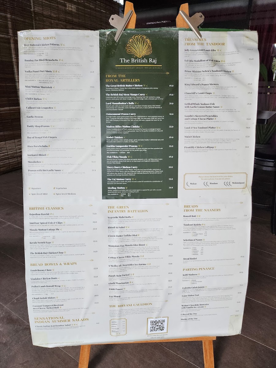 The British Raj Photo Menu 3