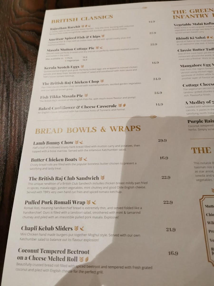 The British Raj Photo Menu 5