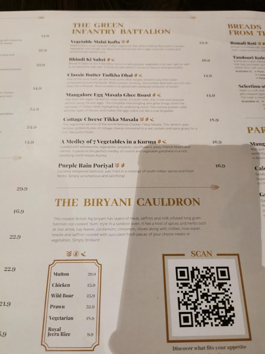 The British Raj Photo Menu 7