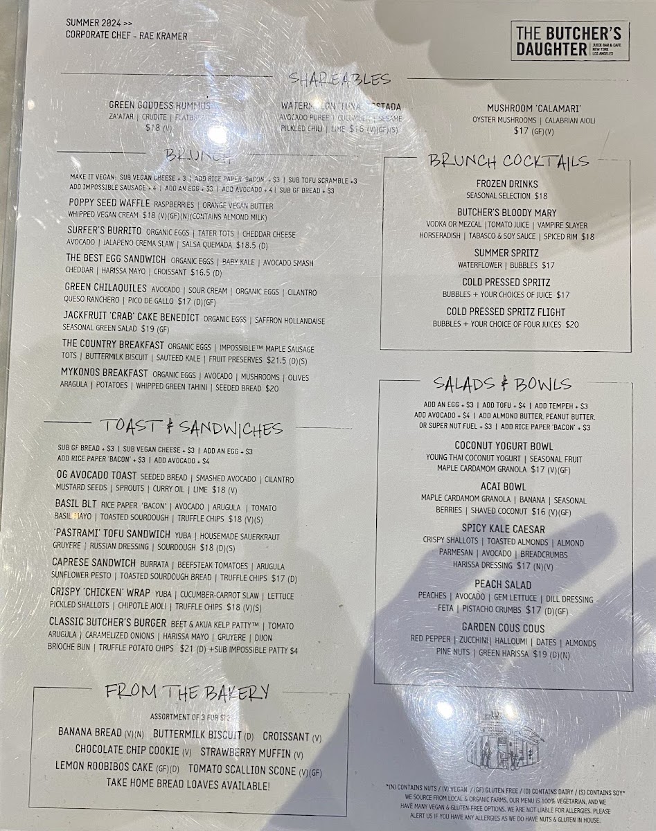 The Butcher's Daughter Photo Menu 3