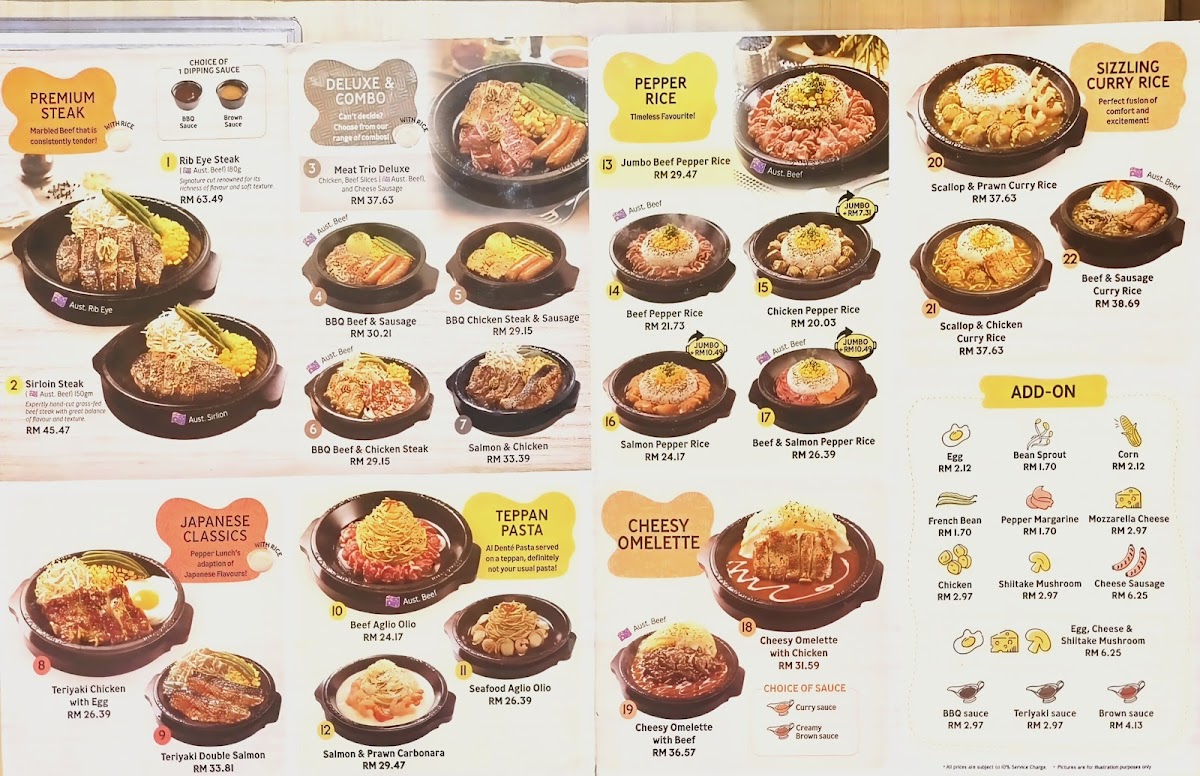 Pepper Lunch @ Aeon Taman Maluri Photo Menu 1