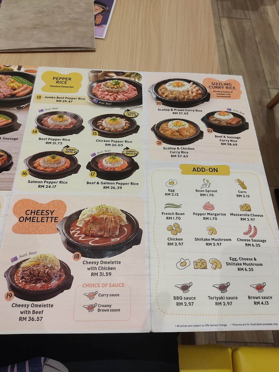 Pepper Lunch @ Aeon Taman Maluri Photo Menu 10