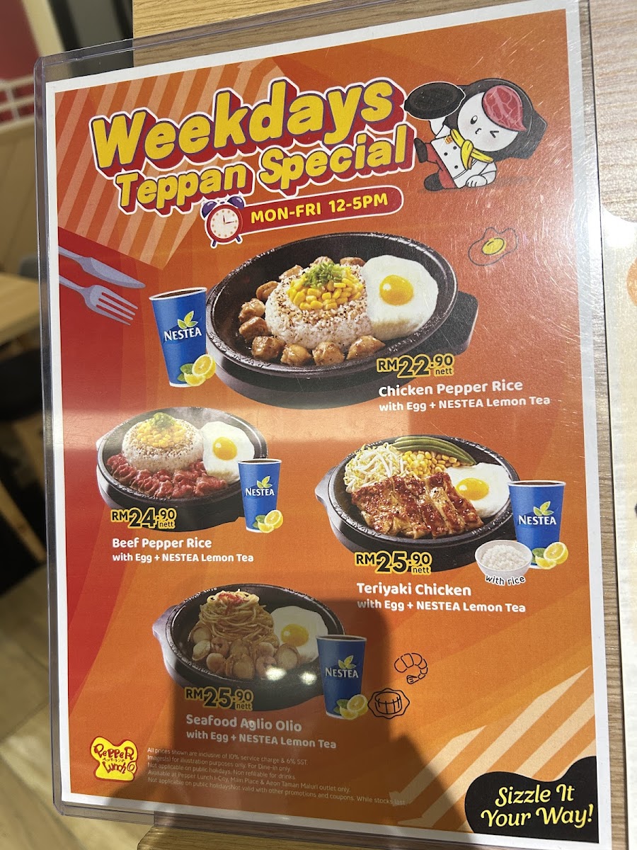 Pepper Lunch @ Aeon Taman Maluri Photo Menu 7