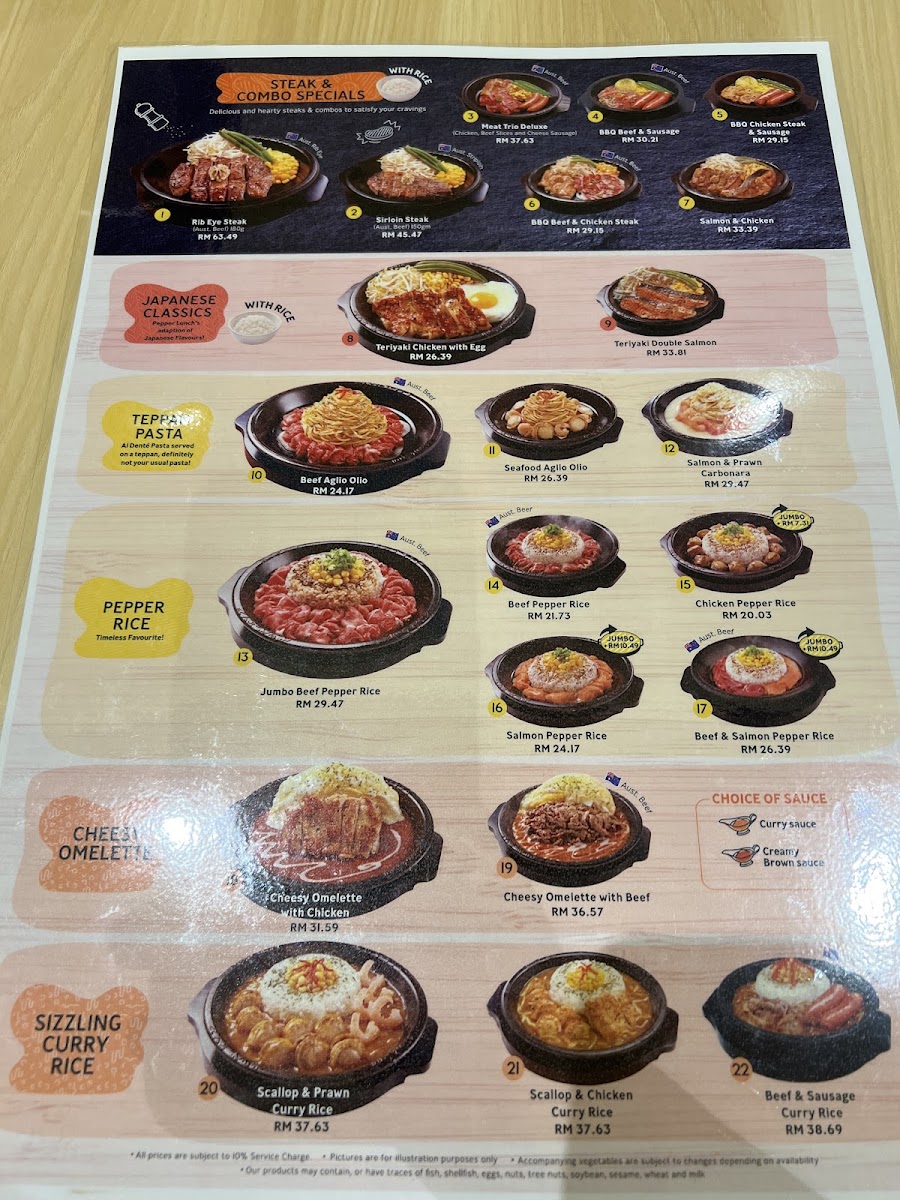 Pepper Lunch @ Aeon Taman Maluri Photo Menu 8