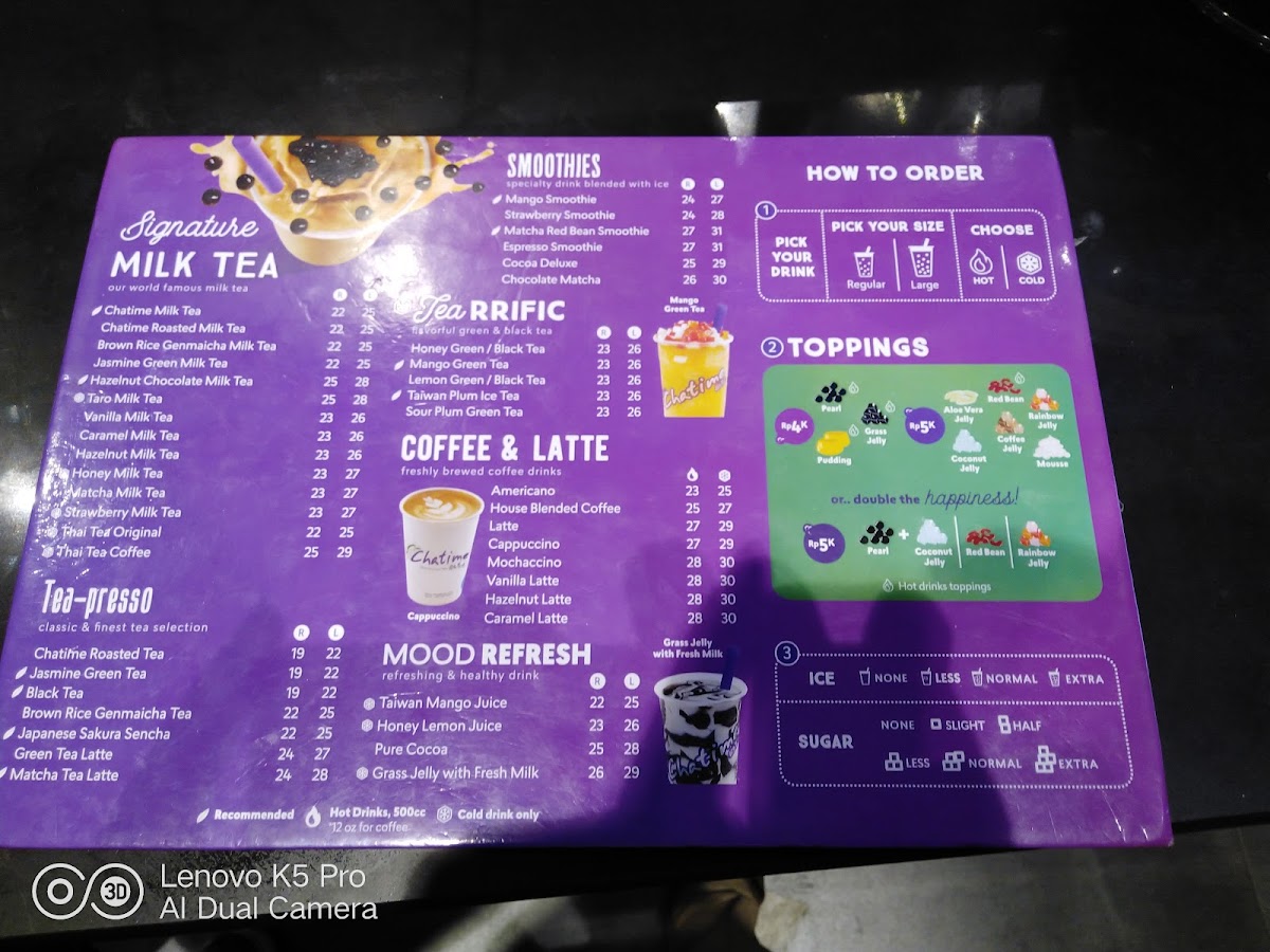 Chatime - Caman Bekasi Photo Menu 3