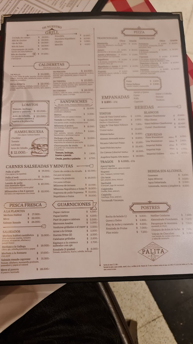 La Palita Photo Menu 2