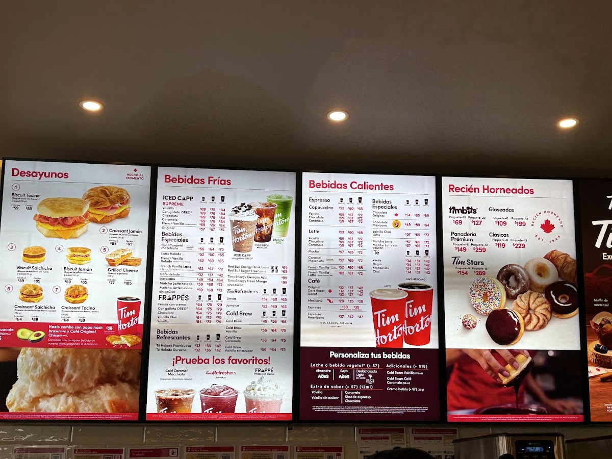 Tim Hortons - Altamira Photo Menu 1