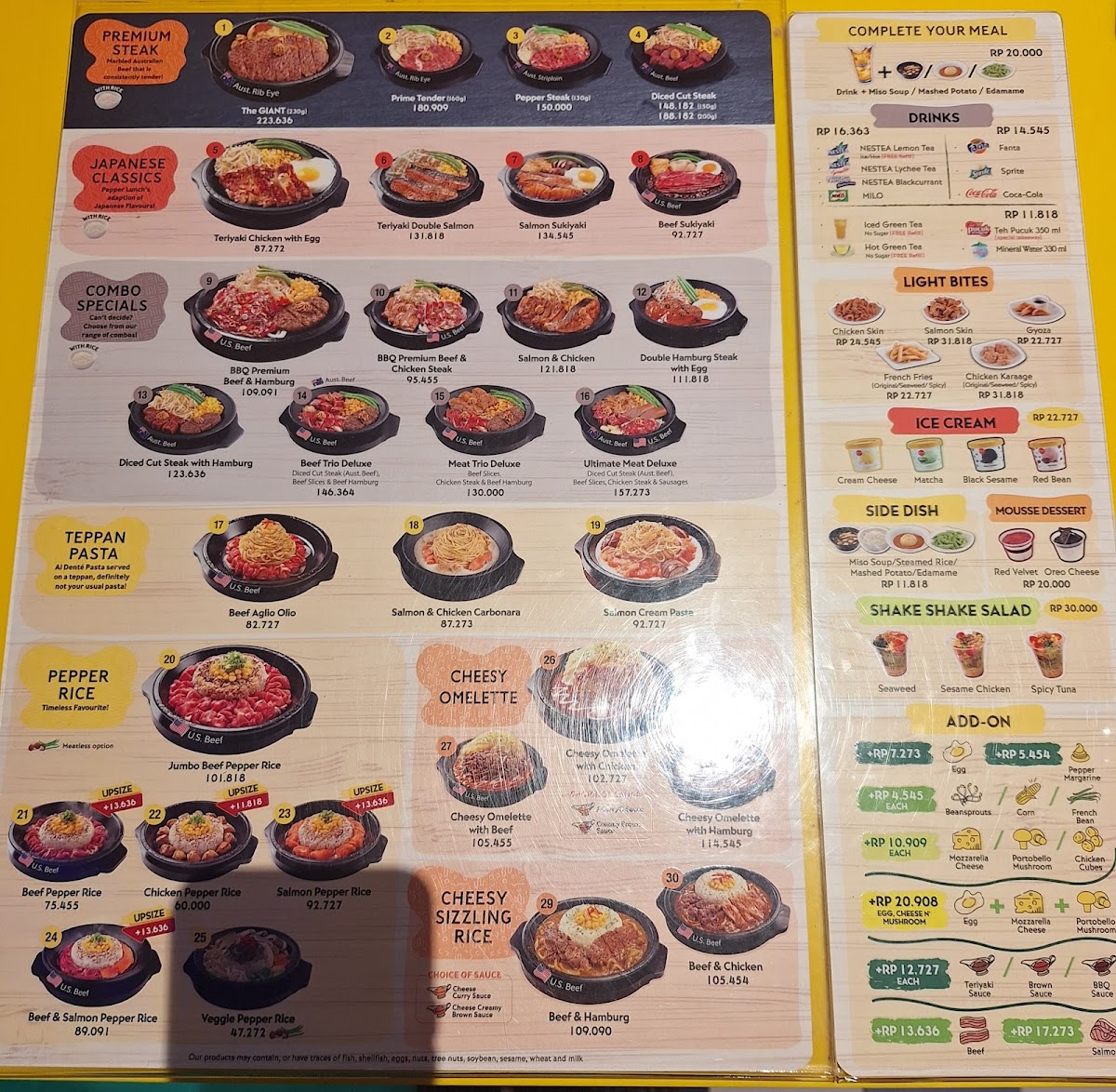 Pepper Lunch Living World Grand Wisata Bekasi Photo Menu 1