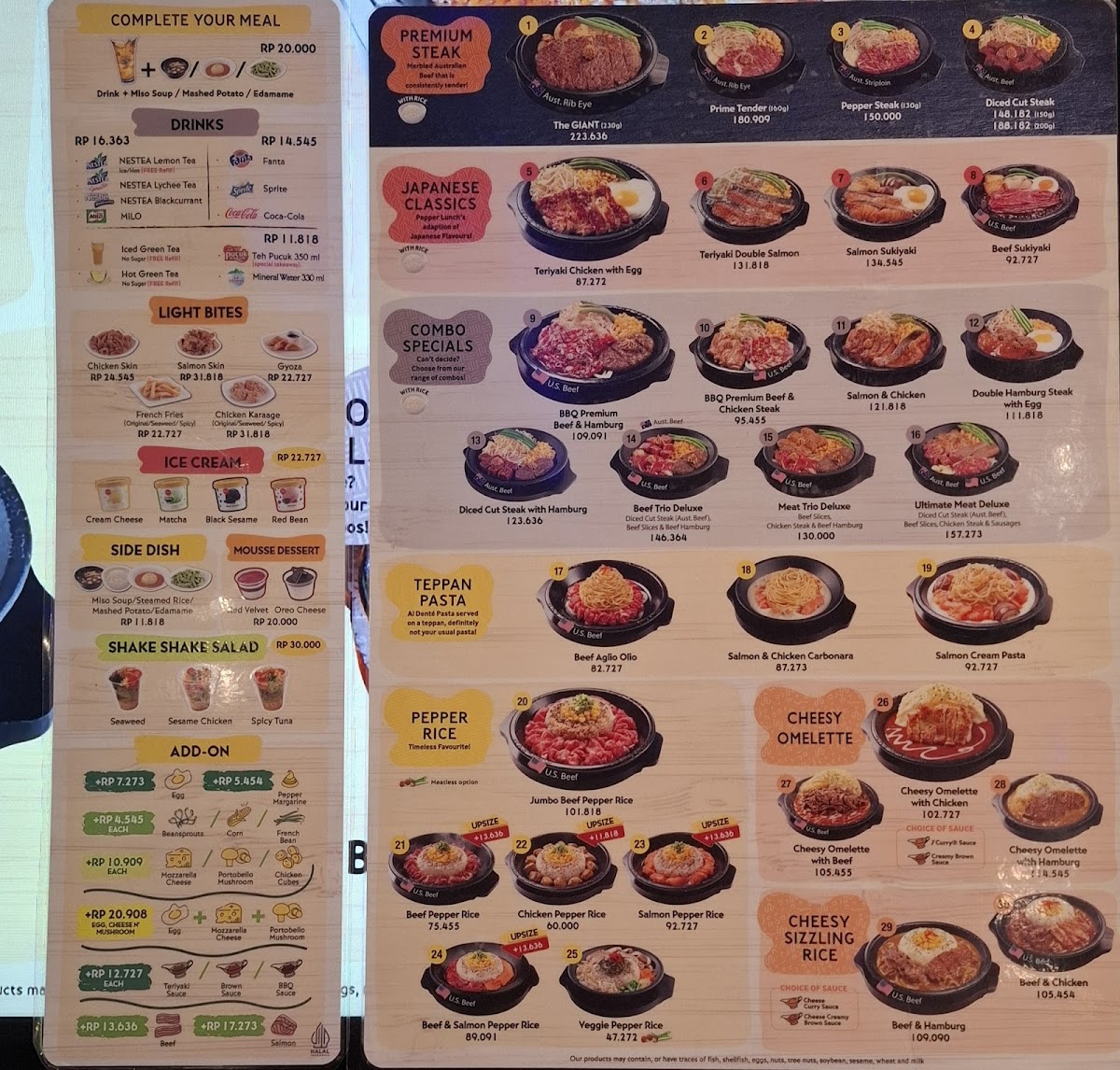Pepper Lunch Living World Grand Wisata Bekasi Photo Menu 2