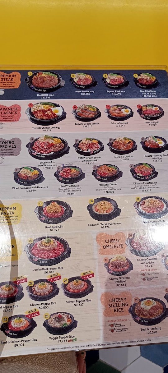 Pepper Lunch Living World Grand Wisata Bekasi Photo Menu 4