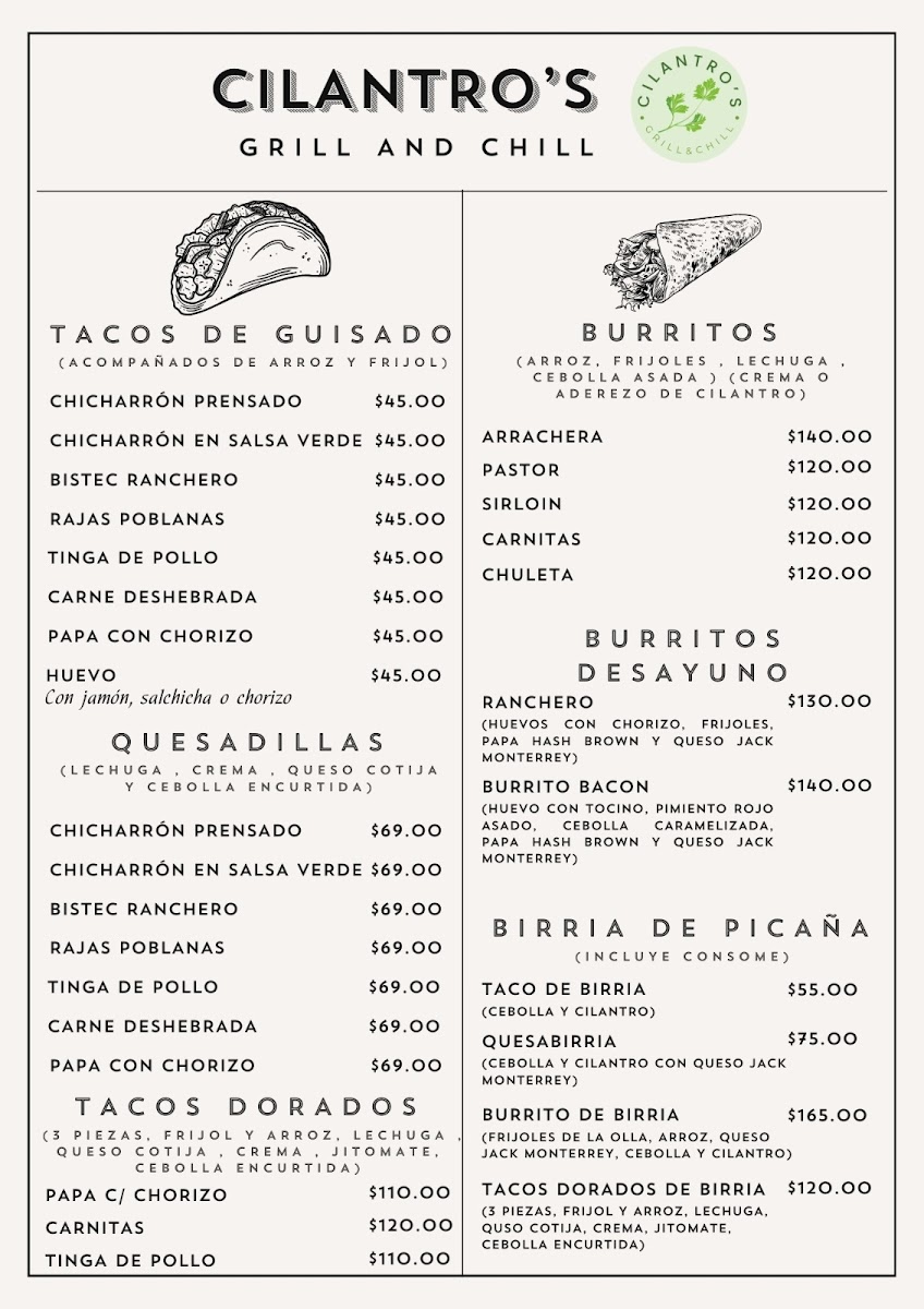 Cilantro´s Grill and Chill Photo Menu 3