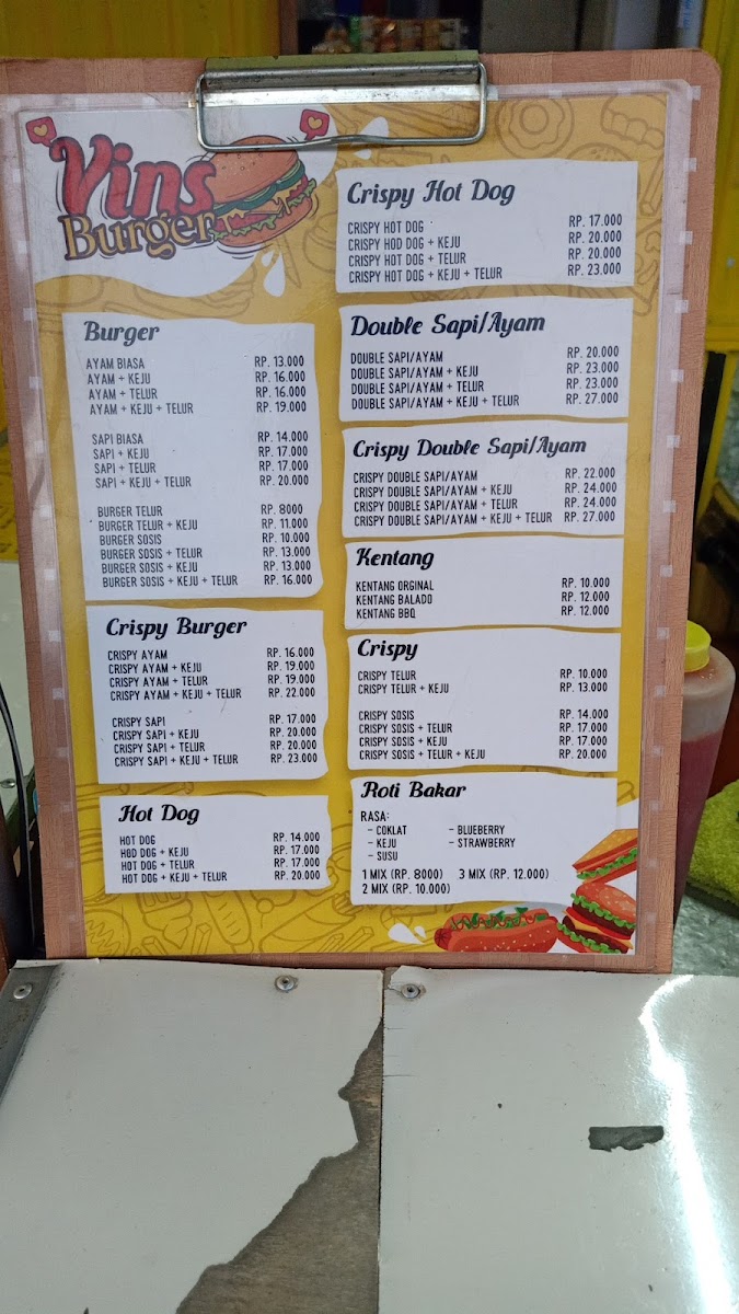 Vin's Burger Photo Menu 2